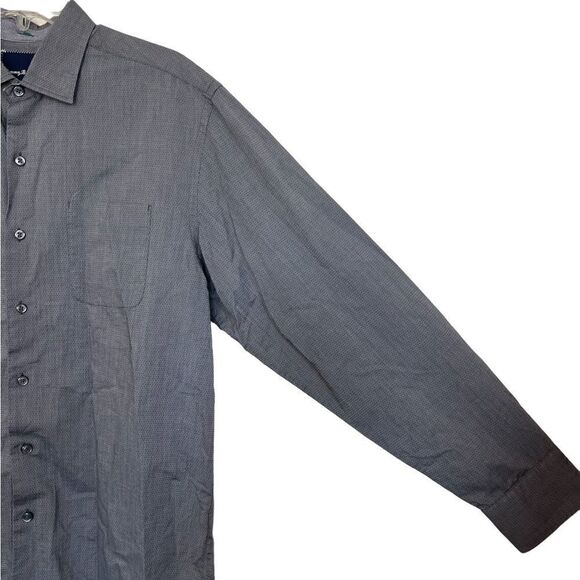 Tommy Bahama Gray Long Sleeve Tiny Dot Print Button Shirt Medium - Picture 6 of 9